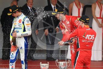 World © Octane Photographic Ltd. FIA Formula 2 (F2) – Monaco GP - Race 2. Charouz - Antonio Fuoco and Louis Delatraz and Carlin - Lando Norris. Monte Carlo. Saturday 26th May 2018.