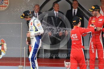 World © Octane Photographic Ltd. FIA Formula 2 (F2) – Monaco GP - Race 2. Charouz - Antonio Fuoco and Louis Delatraz and Carlin - Lando Norris. Monte Carlo. Saturday 26th May 2018.