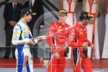 World © Octane Photographic Ltd. FIA Formula 2 (F2) – Monaco GP - Race 2. Charouz - Antonio Fuoco and Louis Delatraz and Carlin - Lando Norris. Monte Carlo. Saturday 26th May 2018.