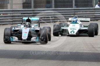 World © Octane Photographic Ltd. Formula 1 – Monaco GP - Rosberg Father and Son World Championship cars demonstration. Mercedes W08 - Nico Rosberg and Williams FW08 - Keke Rosberg. Monte-Carlo. Thursday 24th May 2018.