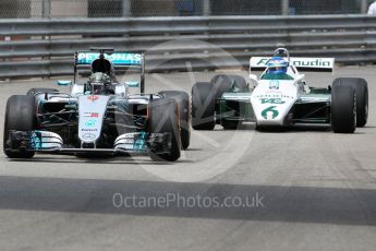 World © Octane Photographic Ltd. Formula 1 – Monaco GP - Rosberg Father and Son World Championship cars demonstration. Mercedes W08 - Nico Rosberg and Williams FW08 - Keke Rosberg. Monte-Carlo. Thursday 24th May 2018.