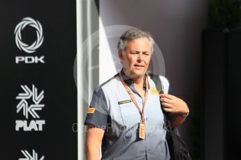 World © Octane Photographic Ltd. Formula 1 - Monaco GP - Paddock. Mario Isola – Pirelli Head of Car Racing. Monte-Carlo. Saturday 26th May 2018.