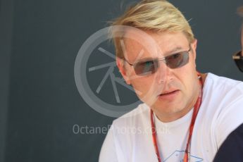 World © Octane Photographic Ltd. Formula 1 – Monaco GP - Paddock. Mika Hakkinen. Monte-Carlo. Saturday 26th May 2018.