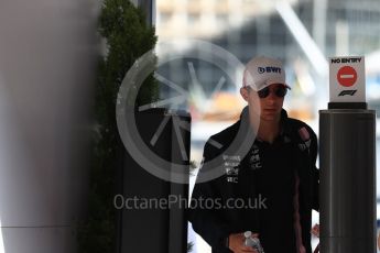 World © Octane Photographic Ltd. Formula 1 – Monaco GP - Paddock. Sahara Force India VJM11 - Esteban Ocon. Monte-Carlo. Saturday 26th May 2018.