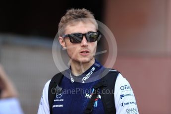 World © Octane Photographic Ltd. Formula 1 – Monaco GP - Paddock. Williams Martini Racing FW41 – Sergey Sirotkin. Monte-Carlo. Saturday 26th May 2018.