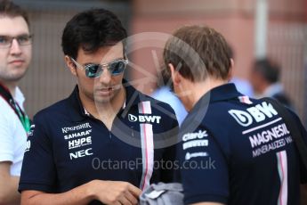 World © Octane Photographic Ltd. Formula 1 – Monaco GP - Paddock. Sahara Force India VJM11 - Sergio Perez. Monte-Carlo. Saturday 26th May 2018.