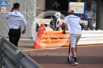 World © Octane Photographic Ltd. Formula 1 – Monaco GP - Paddock. Mercedes AMG Petronas Motorsport AMG F1 W09 EQ Power+ - Lewis Hamilton. Monte-Carlo. Saturday 26th May 2018.