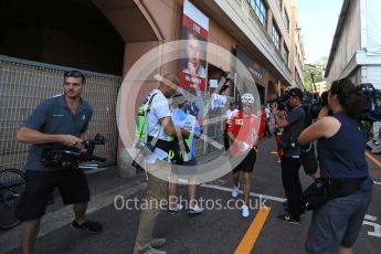 World © Octane Photographic Ltd. Formula 1 – Monaco GP - Paddock. Scuderia Ferrari SF71-H – Sebastian Vettel. Monte-Carlo. Saturday 26th May 2018.