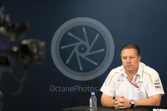 World © Octane Photographic Ltd. Formula 1 – Monaco GP – Team Personnel Press Conference. Zak Brown - Executive Director of McLaren Technology Group. Monte-Carlo. Thursday 24th May 2018.