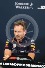 World © Octane Photographic Ltd. Formula 1 – Monaco GP – Team Personnel Press Conference. Christian Horner - Team Principal of Red Bull Racing. Monte-Carlo. Thursday 24th May 2018.