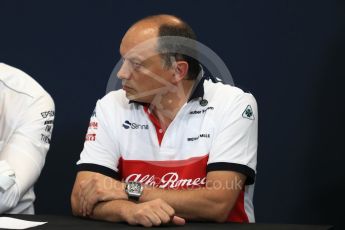 World © Octane Photographic Ltd. Formula 1 – Monaco GP – Team Personnel Press Conference. Frederic Vasseur – Team Principal and CEO of Sauber Motorsport AG. Monte-Carlo. Thursday 24th May 2018.