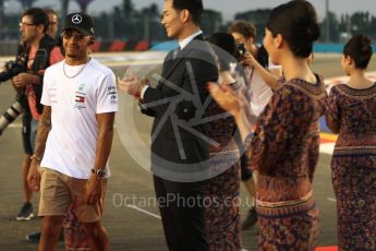 World © Octane Photographic Ltd. Formula 1 – Singapore GP – Drivers Parade. Mercedes AMG Petronas Motorsport AMG F1 W09 EQ Power+ - Lewis Hamilton. Marina Bay Street Circuit, Singapore. Sunday 16th September 2018.