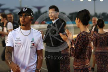 World © Octane Photographic Ltd. Formula 1 – Singapore GP – Drivers Parade. Mercedes AMG Petronas Motorsport AMG F1 W09 EQ Power+ - Lewis Hamilton. Marina Bay Street Circuit, Singapore. Sunday 16th September 2018.