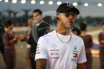 World © Octane Photographic Ltd. Formula 1 – Singapore GP – Drivers Parade. Mercedes AMG Petronas Motorsport AMG F1 W09 EQ Power+ - Lewis Hamilton. Marina Bay Street Circuit, Singapore. Sunday 16th September 2018.