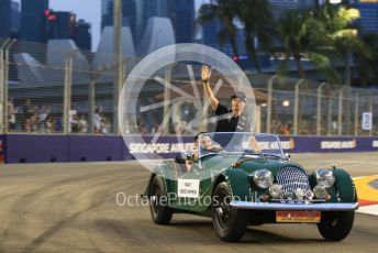 World © Octane Photographic Ltd. Formula 1 – Singapore GP - Drivers Parade. Aston Martin Red Bull Racing TAG Heuer RB14 – Max Verstappen. Marina Bay Street Circuit, Singapore. Sunday 16th September 2018.