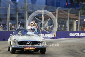 World © Octane Photographic Ltd. Formula 1 – Singapore GP - Drivers Parade. Mercedes AMG Petronas Motorsport AMG F1 W09 EQ Power+ - Valtteri Bottas. Marina Bay Street Circuit, Singapore. Sunday 16th September 2018.