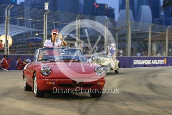 World © Octane Photographic Ltd. Formula 1 – Singapore GP - Drivers Parade. Alfa Romeo Sauber F1 Team C37 – Marcus Ericsson. Marina Bay Street Circuit, Singapore. Sunday 16th September 2018.