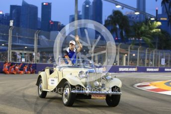 World © Octane Photographic Ltd. Formula 1 – Singapore GP - Drivers Parade. Scuderia Toro Rosso STR13 – Pierre Gasly. Marina Bay Street Circuit, Singapore. Sunday 16th September 2018.