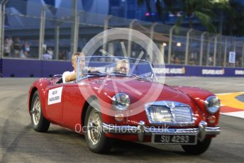 World © Octane Photographic Ltd. Formula 1 – Singapore GP - Drivers Parade. Haas F1 Team VF-18 – Kevin Magnussen. Marina Bay Street Circuit, Singapore. Sunday 16th September 2018.