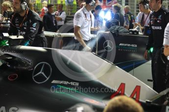 World © Octane Photographic Ltd. Formula 1 – Singapore GP – Drivers Parade. Mercedes AMG Petronas Motorsport AMG F1 W09 EQ Power+ - Lewis Hamilton. Marina Bay Street Circuit, Singapore. Sunday 16th September 2018.
