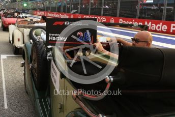 World © Octane Photographic Ltd. Formula 1 – Singapore GP - Drivers Parade. Scuderia Toro Rosso STR13 – Brendon Hartley. Marina Bay Street Circuit, Singapore. Sunday 16th September 2018.