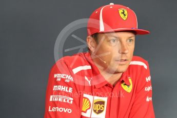 World © Octane Photographic Ltd. Formula 1 – Italian GP - FIA Drivers’ Press Conference. Scuderia Ferrari - Kimi Raikkonen. Marina Bay Street Circuit, Singapore. Thursday 13th September 2018.