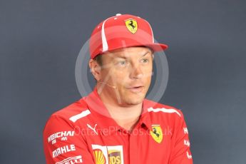 World © Octane Photographic Ltd. Formula 1 – Italian GP - FIA Drivers’ Press Conference. Scuderia Ferrari - Kimi Raikkonen. Marina Bay Street Circuit, Singapore. Thursday 13th September 2018.