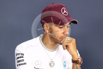 World © Octane Photographic Ltd. Formula 1 – Italian GP - FIA Drivers’ Press Conference. Mercedes AMG Petronas Motorsport - Lewis Hamilton. Marina Bay Street Circuit, Singapore. Thursday 13th September 2018.