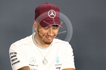 World © Octane Photographic Ltd. Formula 1 – Italian GP - FIA Drivers’ Press Conference. Mercedes AMG Petronas Motorsport - Lewis Hamilton. Marina Bay Street Circuit, Singapore. Thursday 13th September 2018.