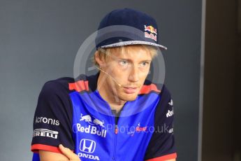 World © Octane Photographic Ltd. Formula 1 – Italian GP - FIA Drivers’ Press Conference. Scuderia Toro Rosso – Brendon Hartley. Marina Bay Street Circuit, Singapore. Thursday 13th September 2018.