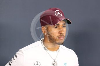 World © Octane Photographic Ltd. Formula 1 – Italian GP - FIA Drivers’ Press Conference. Mercedes AMG Petronas Motorsport - Lewis Hamilton. Marina Bay Street Circuit, Singapore. Thursday 13th September 2018.