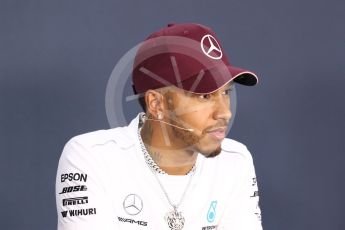 World © Octane Photographic Ltd. Formula 1 – Italian GP - FIA Drivers’ Press Conference. Mercedes AMG Petronas Motorsport - Lewis Hamilton. Marina Bay Street Circuit, Singapore. Thursday 13th September 2018.