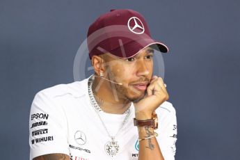 World © Octane Photographic Ltd. Formula 1 – Italian GP - FIA Drivers’ Press Conference. Mercedes AMG Petronas Motorsport - Lewis Hamilton. Marina Bay Street Circuit, Singapore. Thursday 13th September 2018.