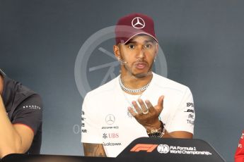 World © Octane Photographic Ltd. Formula 1 – Italian GP - FIA Drivers’ Press Conference. Mercedes AMG Petronas Motorsport - Lewis Hamilton. Marina Bay Street Circuit, Singapore. Thursday 13th September 2018.