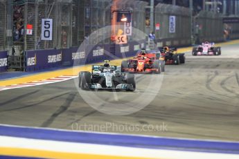 World © Octane Photographic Ltd. Formula 1 – Singapore GP - Race. Mercedes AMG Petronas Motorsport AMG F1 W09 EQ Power+ - Valtteri Bottas. Marina Bay Street Circuit, Singapore. Sunday 16th September 2018.