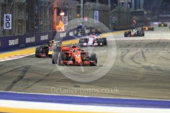 World © Octane Photographic Ltd. Formula 1 – Singapore GP - Race. Scuderia Ferrari SF71-H – Kimi Raikkonen. Marina Bay Street Circuit, Singapore. Sunday 16th September 2018.