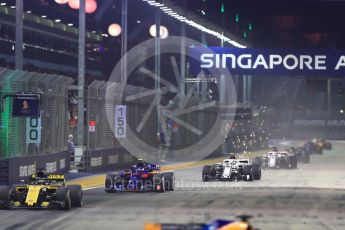 World © Octane Photographic Ltd. Formula 1 – Singapore GP - Race. Alfa Romeo Sauber F1 Team C37 – Charles Leclerc. Marina Bay Street Circuit, Singapore. Sunday 16th September 2018.