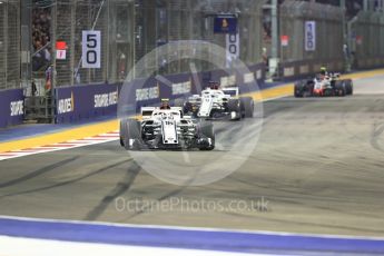 World © Octane Photographic Ltd. Formula 1 – Singapore GP - Race. Alfa Romeo Sauber F1 Team C37 – Charles Leclerc. Marina Bay Street Circuit, Singapore. Sunday 16th September 2018.