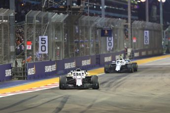 World © Octane Photographic Ltd. Formula 1 – Singapore GP - Race. Williams Martini Racing FW41 – Lance Stroll. Marina Bay Street Circuit, Singapore. Sunday 16th September 2018.
