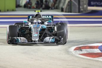World © Octane Photographic Ltd. Formula 1 – Singapore GP - Race. Mercedes AMG Petronas Motorsport AMG F1 W09 EQ Power+ - Valtteri Bottas. Marina Bay Street Circuit, Singapore. Sunday 16th September 2018.