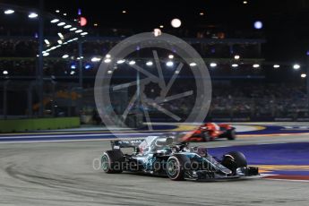 World © Octane Photographic Ltd. Formula 1 – Singapore GP – Race. Mercedes AMG Petronas Motorsport AMG F1 W09 EQ Power+ - Lewis Hamilton. Marina Bay Street Circuit, Singapore. Sunday 16th September 2018.