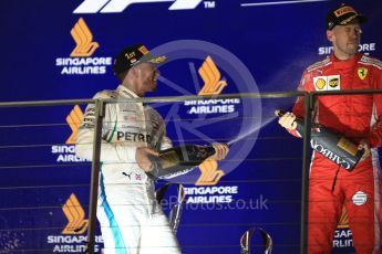 World © Octane Photographic Ltd. Formula 1 – Singapore GP – Race Podium. Mercedes AMG Petronas Motorsport AMG F1 W09 EQ Power+ - Lewis Hamilton. Marina Bay Street Circuit, Singapore. Sunday 16th September 2018.