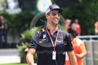World © Octane Photographic Ltd. Formula 1 – Singapore GP - Paddock. Aston Martin Red Bull Racing TAG Heuer – Daniel Ricciardo. Marina Bay Street Circuit, Singapore. Friday 14th September 2018.