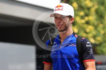 World © Octane Photographic Ltd. Formula 1 – Singapore GP - Paddock. Scuderia Toro Rosso – Pierre Gasly. Marina Bay Street Circuit, Singapore. Friday 14th September 2018.