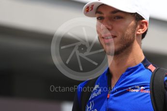 World © Octane Photographic Ltd. Formula 1 – Singapore GP - Paddock. Scuderia Toro Rosso – Pierre Gasly. Marina Bay Street Circuit, Singapore. Friday 14th September 2018.