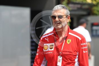 World © Octane Photographic Ltd. Formula 1 - Singapore GP - Paddock. Maurizio Arrivabene – Managing Director and Team Principal of Scuderia Ferrari. Marina Bay Street Circuit, Singapore. Friday 14th September 2018.