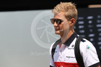 World © Octane Photographic Ltd. Formula 1 – Singapore GP - Paddock. Alfa Romeo Sauber F1 Team – Marcus Ericsson. Marina Bay Street Circuit, Singapore. Friday 14th September 2018.