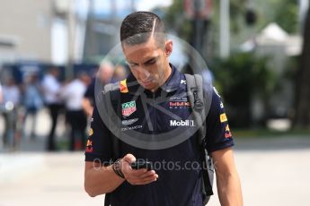 World © Octane Photographic Ltd. Formula 1 - Singapore GP - Paddock. Sebastien Buemi. Marina Bay Street Circuit, Singapore. Friday 14th September 2018.