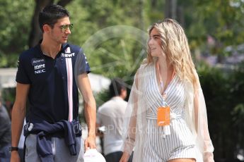 World © Octane Photographic Ltd. Formula 1 – Singapore GP - Paddock. Racing Point Force India - Esteban Ocon. Marina Bay Street Circuit, Singapore. Friday 14th September 2018.