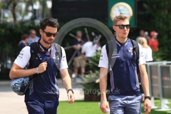 World © Octane Photographic Ltd. Formula 1 – Singapore GP - Paddock. Williams Martini Racing – Sergey Sirotkin. Marina Bay Street Circuit, Singapore. Friday 14th September 2018.